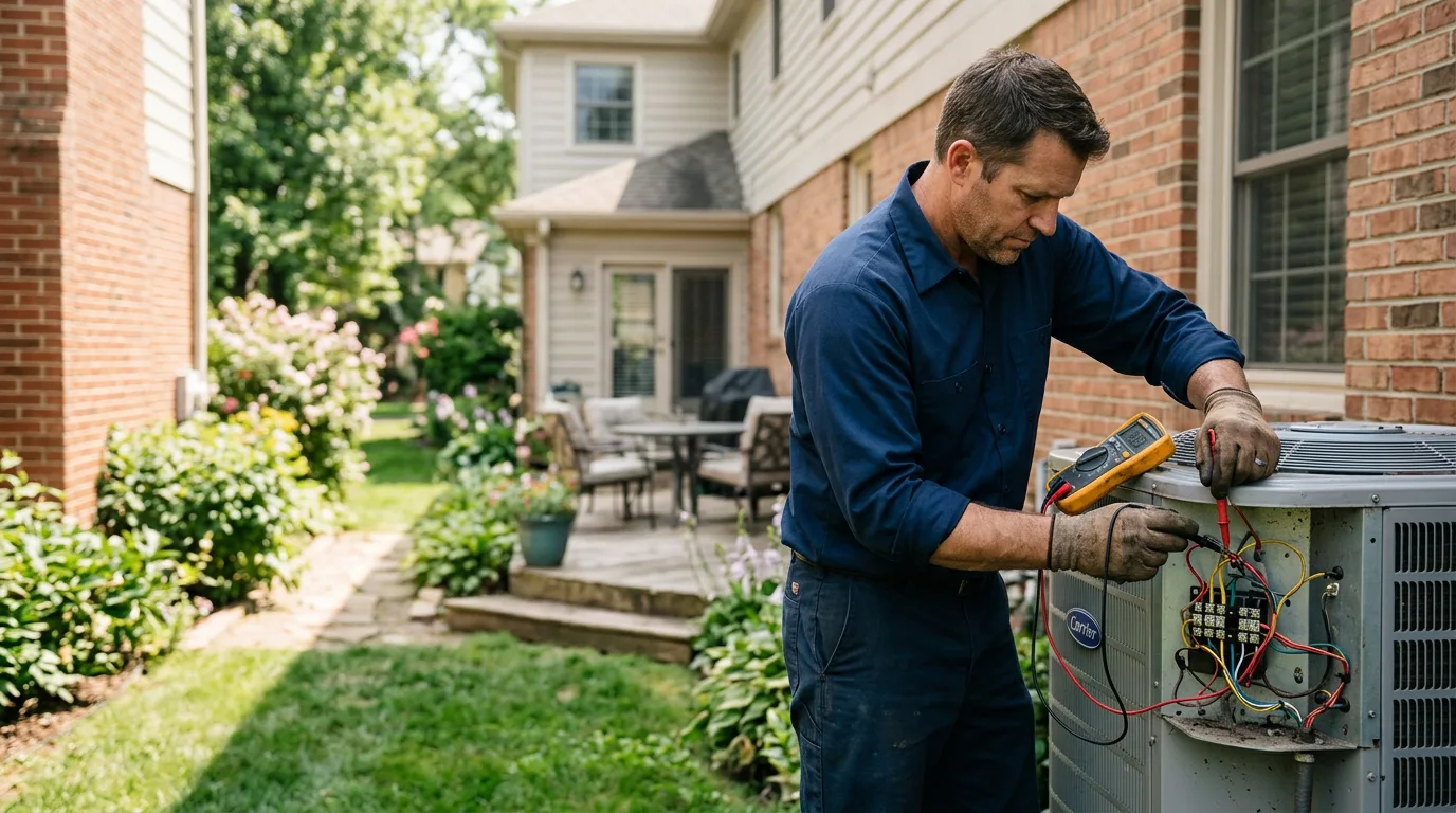 HVAC technician working near Wiota, IA